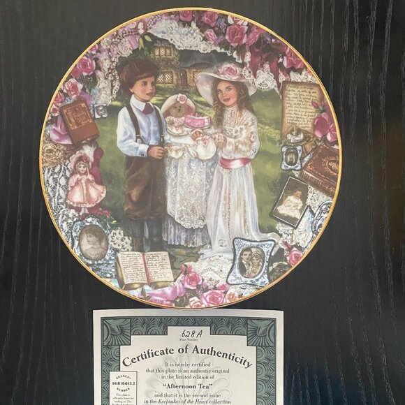 AFTERNOON TEA Collectible Plate by Corinne Layton for Bradford Exchange 1993 - Picture 1 of 1